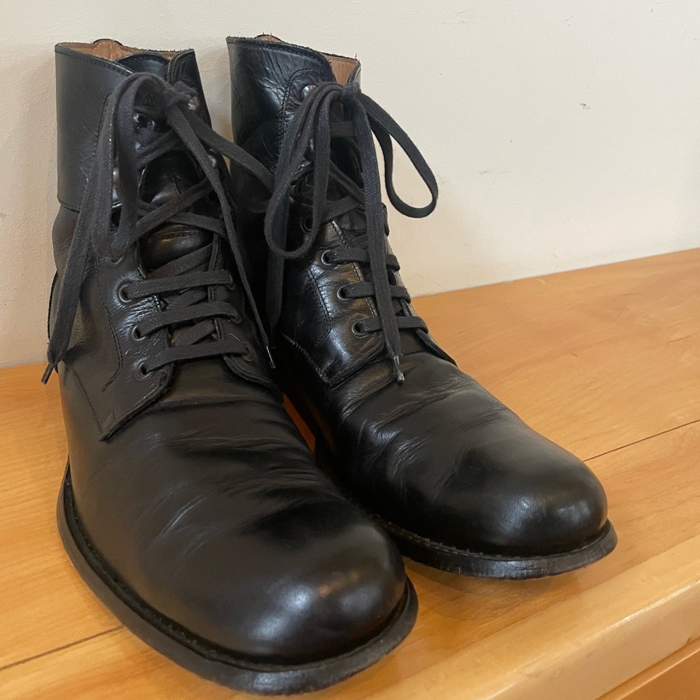 John Varvatos handmade Artisan 606 Convertible black leather boots size 11